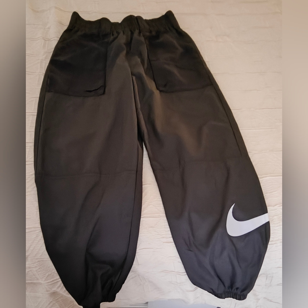 Womens Nike Black Joggers with White Logo